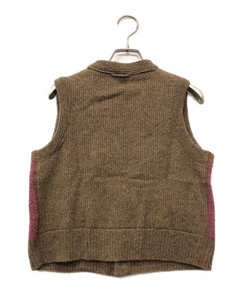 45R（フォーティファイブ・アール）45R (フォーティファイブ・アール) シェットランドニットツイードの908ベスト ブラウン サイズ:02の古着・服飾アイテム