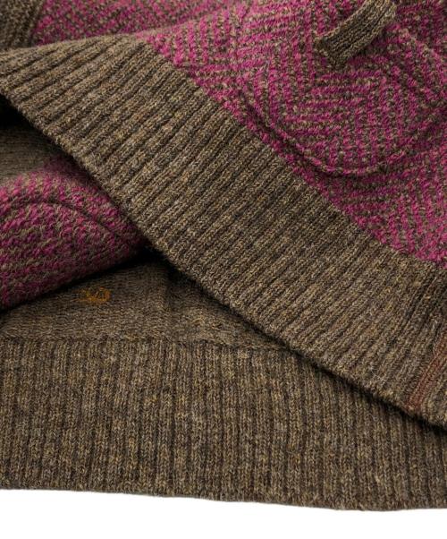 45R（フォーティファイブ・アール）45R (フォーティファイブ・アール) シェットランドニットツイードの908ベスト ブラウン サイズ:02の古着・服飾アイテム