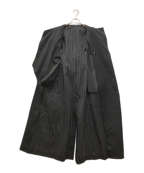 Jean Paul Gaultier FEMME（ジャンポールゴルチエ フェム）Jean Paul GAULTIER FEMME (ジャンポールゴルチエ フェム) デザインロングコート ブラック サイズ:40の古着・服飾アイテム