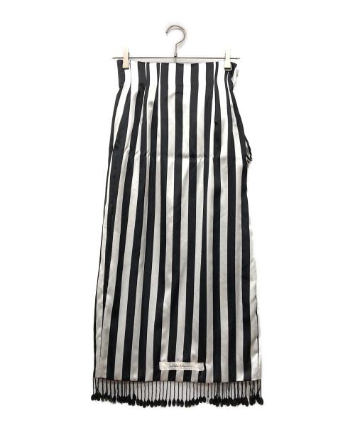 ALICE AUAA（アリスアウアア）Alice Auaa (アリスアウアア) ストライプデザインスカート ブラック サイズ:3の古着・服飾アイテム