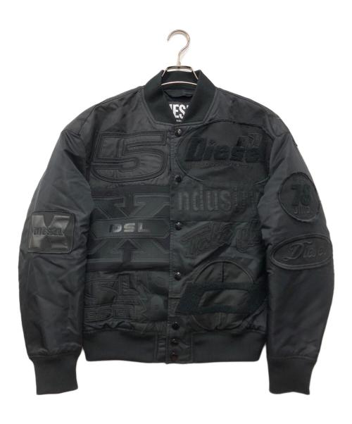 DIESEL（ディーゼル）DIESEL (ディーゼル) j bulc patch ボンバージャケット ブラック サイズ:Sの古着・服飾アイテム