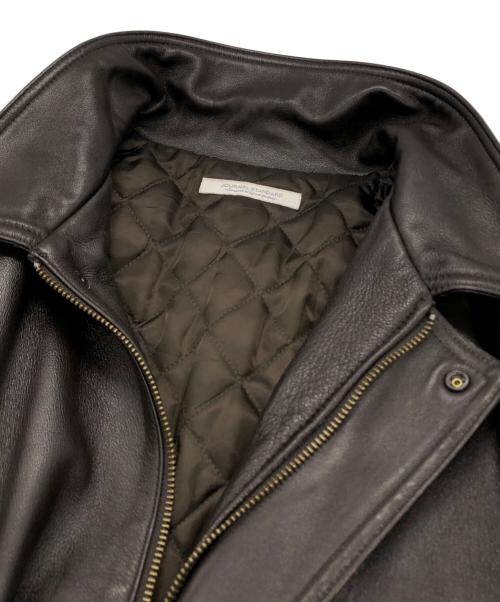 JOURNAL STANDARD（ジャーナルスタンダード）JOURNAL STANDARD (ジャーナルスタンダード) ラム ダッド レザーブルゾン ブラウン サイズ:Mの古着・服飾アイテム