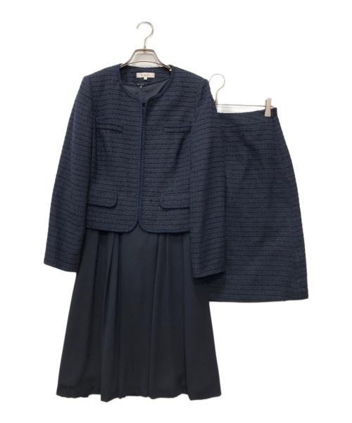 Rifanne（リファンネ）RIfanne (リファンネ) ツイードセットアップ ネイビー サイズ:13の古着・服飾アイテム