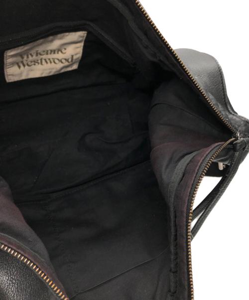 Vivienne Westwood（ヴィヴィアンウエストウッド）Vivienne Westwood (ヴィヴィアンウエストウッド) ミニオーブ金具 レザーショルダーバッグ ブラックの古着・服飾アイテム