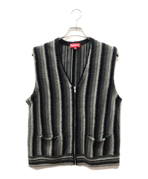 SUPREME（シュプリーム）SUPREME (シュプリーム) Stripe Sweater VEST グリーン サイズ:Mの古着・服飾アイテム