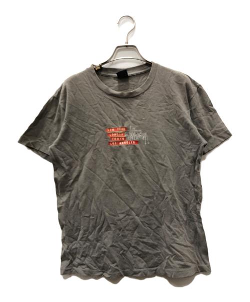 stussy（ステューシー）stussy (ステューシー) プリントTシャツ ベージュ サイズ:Ｍの古着・服飾アイテム