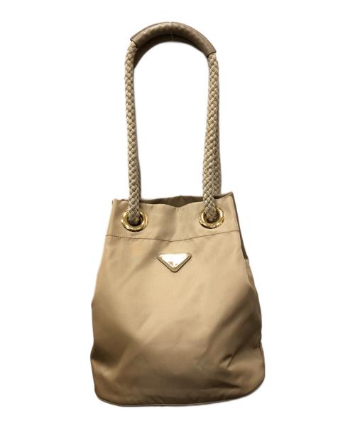 PRADA（プラダ）PRADA (プラダ) マリナースモール Re-Nylon バケットバッグ ブラウンの古着・服飾アイテム
