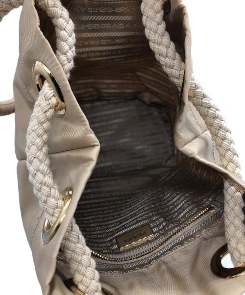 PRADA（プラダ）PRADA (プラダ) マリナースモール Re-Nylon バケットバッグ ブラウンの古着・服飾アイテム