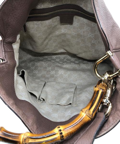 GUCCI（グッチ）GUCCI (グッチ) バンブー ダイアナ レザー ショルダーバッグ ブラウン サイズ:下記参照の古着・服飾アイテム