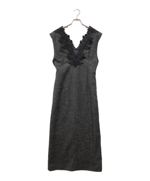 JUSGLITTY（ジャスグリッティー）JUSGLITTY (ジャスグリッティー) ノースリーブワンピース ブラック サイズ:2 未使用品の古着・服飾アイテム