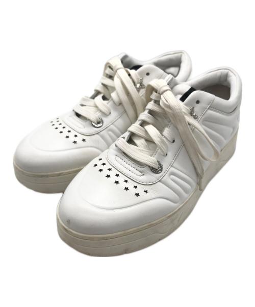 JIMMY CHOO（ジミーチュウ）JIMMY CHOO (ジミーチュウ) ハワイレーススニーカー ホワイト サイズ:37 1/2の古着・服飾アイテム