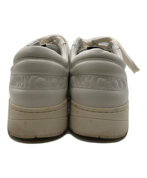 JIMMY CHOO（ジミーチュウ）JIMMY CHOO (ジミーチュウ) ハワイレーススニーカー ホワイト サイズ:37 1/2の古着・服飾アイテム