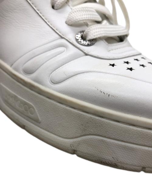 JIMMY CHOO（ジミーチュウ）JIMMY CHOO (ジミーチュウ) ハワイレーススニーカー ホワイト サイズ:37 1/2の古着・服飾アイテム