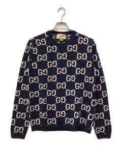 中古・古着通販】GUCCI (グッチ) プリント コットン ポプリン シャツ