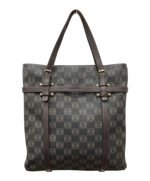 LOEWE（ロエベ）LOEWE (ロエベ) アナグラムPVCトートバッグ ブラウンの古着・服飾アイテム