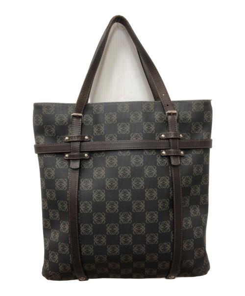 LOEWE（ロエベ）LOEWE (ロエベ) アナグラムPVCトートバッグ ブラウンの古着・服飾アイテム