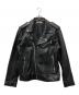 ZARA（ザラ）の古着「ラムレザーダブルライダースジャケット」｜ブラック