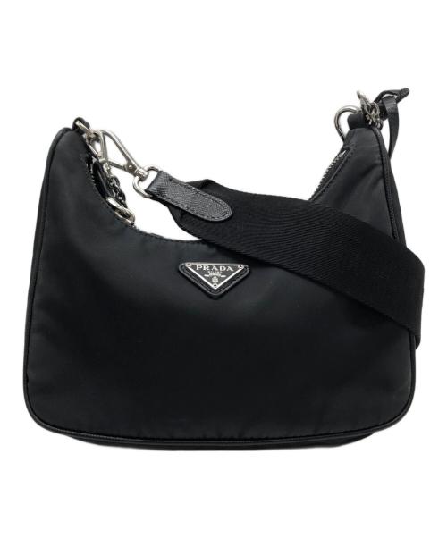 PRADA（プラダ）PRADA (プラダ) Re-Nylonショルダーバッグ ブラックの古着・服飾アイテム