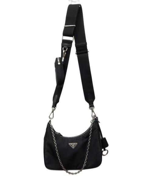 PRADA（プラダ）PRADA (プラダ) Re-Nylonショルダーバッグ ブラックの古着・服飾アイテム
