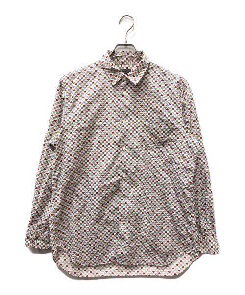 COMME des GARCONS HOMME PLUS（コムデギャルソンオムプリュス）COMME des GARCONS HOMME PLUS (コムデギャルソンオムプリュス) 長袖ハートプリントシャツ ホワイト サイズ:Ｍの古着・服飾アイテム