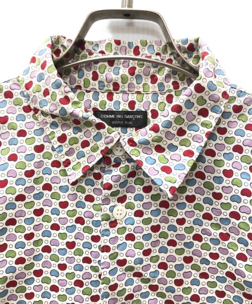 COMME des GARCONS HOMME PLUS（コムデギャルソンオムプリュス）COMME des GARCONS HOMME PLUS (コムデギャルソンオムプリュス) 長袖ハートプリントシャツ ホワイト サイズ:Ｍの古着・服飾アイテム