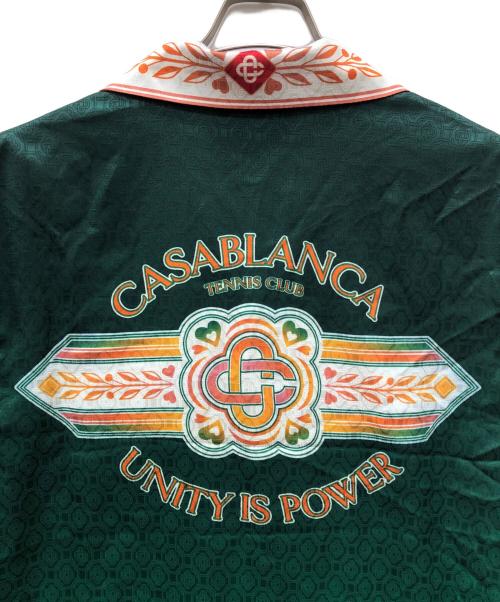 CASABLANCA（カサブランカ）CASABLANCA (カサブランカ) 総柄半袖シルクシャツ グリーン サイズ:Ｍの古着・服飾アイテム
