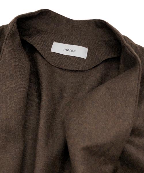 MARKA（マーカ）MARKA (マーカ) LAPELLESS SHIRT JACKET ブラウン サイズ:1の古着・服飾アイテム