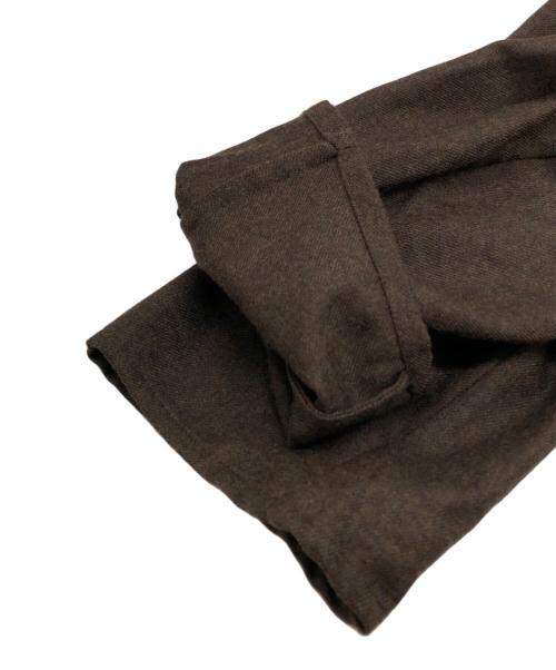 MARKA（マーカ）MARKA (マーカ) LAPELLESS SHIRT JACKET ブラウン サイズ:1の古着・服飾アイテム