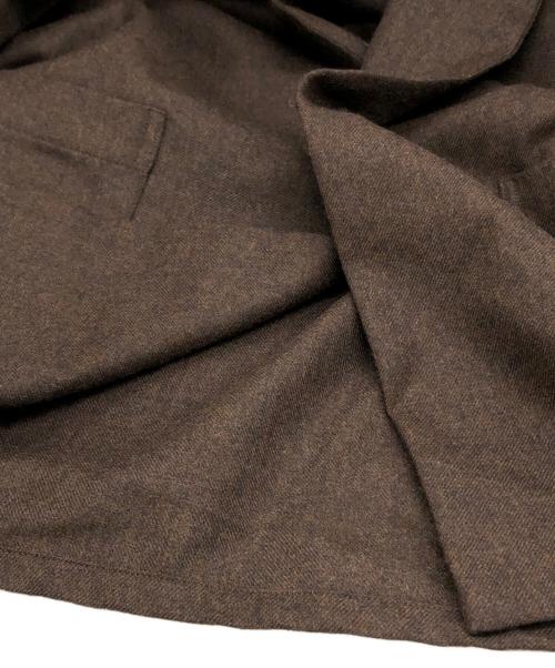 MARKA（マーカ）MARKA (マーカ) LAPELLESS SHIRT JACKET ブラウン サイズ:1の古着・服飾アイテム