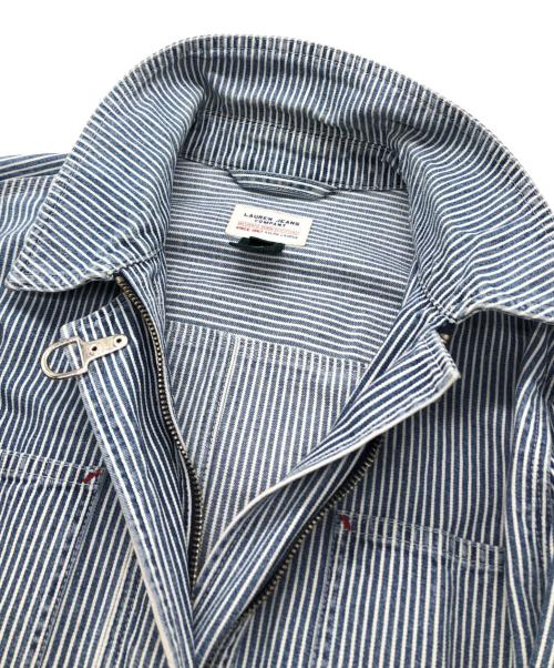 RALPH LAUREN（ラルフローレン）RALPH LAUREN (ラルフローレン) ヒッコリーストライプファイヤーマンジャケット ブルー サイズ:Lの古着・服飾アイテム