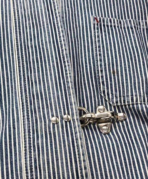 RALPH LAUREN（ラルフローレン）RALPH LAUREN (ラルフローレン) ヒッコリーストライプファイヤーマンジャケット ブルー サイズ:Lの古着・服飾アイテム