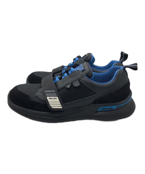 PRADA（プラダ）PRADA (プラダ) ローカットスニーカー ブラック サイズ:7 1/2の古着・服飾アイテム