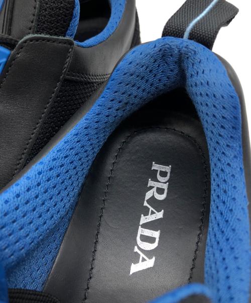 PRADA（プラダ）PRADA (プラダ) ローカットスニーカー ブラック サイズ:7 1/2の古着・服飾アイテム