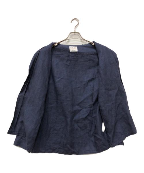 Brilla per il gusto（ブリッラ ペル イルグースト）Brilla per il gusto (ブリッラ ペル イルグースト) リネン ソリッド オープンカラー シャツ ネイビー サイズ:Sの古着・服飾アイテム