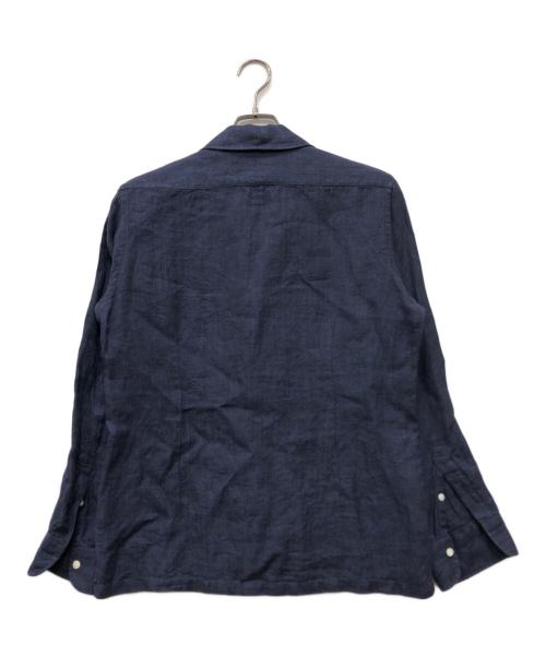 Brilla per il gusto（ブリッラ ペル イルグースト）Brilla per il gusto (ブリッラ ペル イルグースト) リネン ソリッド オープンカラー シャツ ネイビー サイズ:Sの古着・服飾アイテム