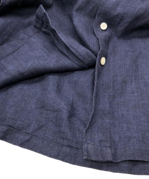 Brilla per il gusto（ブリッラ ペル イルグースト）Brilla per il gusto (ブリッラ ペル イルグースト) リネン ソリッド オープンカラー シャツ ネイビー サイズ:Sの古着・服飾アイテム