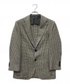 Brilla per il gustoブリッラ ペル イルグースト）の古着「Ermenegildo Zegna カシミヤリネン ハウンドトゥース ジャケット」｜グレー