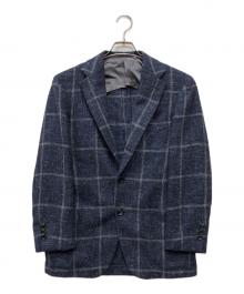 Brilla per il gusto（ブリッラ ペル イルグースト）の古着「FERLA ミックスファブリック ウインドーペーン ジャケット」｜ネイビー