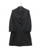 LANVINランバン）の古着「刺繍チェスターコート」｜ブラック
