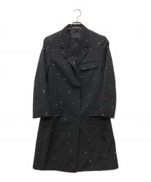 LANVIN（ランバン）の古着「刺繍チェスターコート」｜ブラック