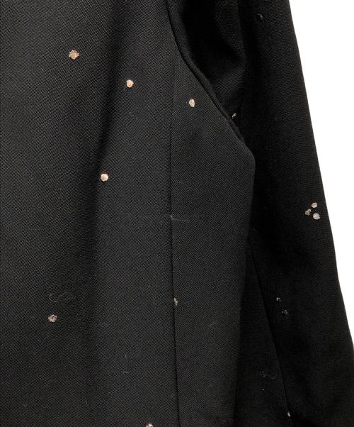 LANVIN（ランバン）LANVIN (ランバン) 刺繍チェスターコート ブラック サイズ:48の古着・服飾アイテム