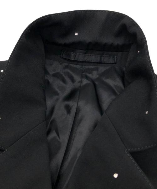 LANVIN（ランバン）LANVIN (ランバン) 刺繍チェスターコート ブラック サイズ:48の古着・服飾アイテム