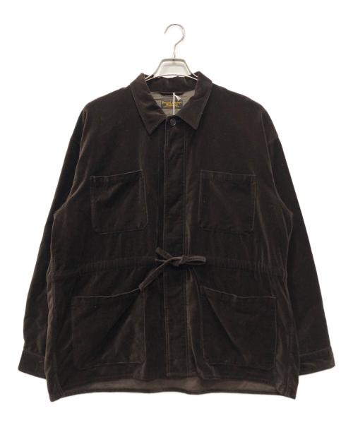 J.S HOMESTEAD（ジャーナルスタンダード ホームステッド）J.S HOMESTEAD (ジャーナルスタンダード ホームステッド) ベルベティーン ファティーグ シャツ ブラウン サイズ:Lの古着・服飾アイテム