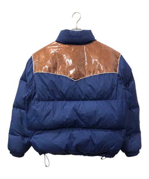 SUPREME（シュプリーム）Supreme (シュプリーム) Glitter Yoke Down Puffer Jacke ブルー サイズ:SIZE Mの古着・服飾アイテム