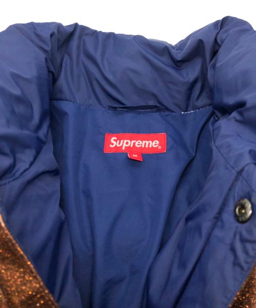 SUPREME（シュプリーム）Supreme (シュプリーム) Glitter Yoke Down Puffer Jacke ブルー サイズ:SIZE Mの古着・服飾アイテム