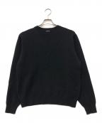 COMOLIコモリ）の古着「ラムズウール クルーネック」｜ブラック