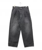 Graphpaperグラフペーパー）の古着「Gray Tone Denim TwoTuck Pants」｜グレー