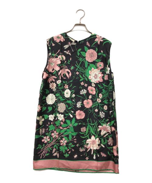GUCCI（グッチ）GUCCI (グッチ) sleeveless floral tunic top ブラック サイズ:38の古着・服飾アイテム