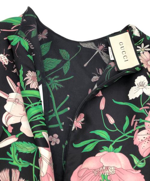 GUCCI（グッチ）GUCCI (グッチ) sleeveless floral tunic top ブラック サイズ:38の古着・服飾アイテム