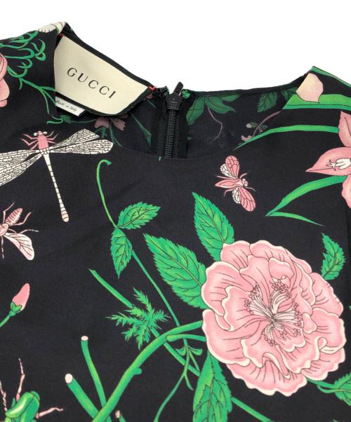 GUCCI（グッチ）GUCCI (グッチ) sleeveless floral tunic top ブラック サイズ:38の古着・服飾アイテム